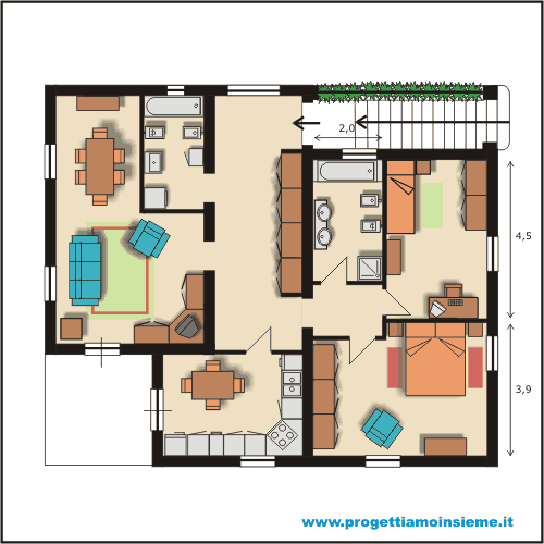 Progettiamo insieme arredamento e ristrutturazione architettura ... Ristrutturare casa 100 mq
